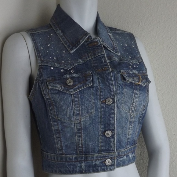Medium Wash Blue Demin Jeans Jacket - Picture 3 of 7